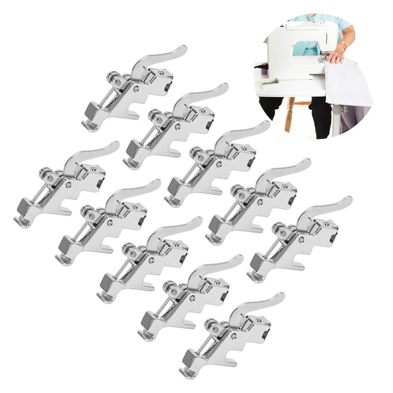10Pcs Presser Foot Holders Stainless Steel Multifunctional Household Sewing Machines