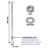SKIR'CO (Pack of 4) Galvanised Wedge Anchors M10 x 250