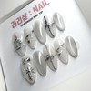 Snowflake Glazed Handmade Nail Tips - Super Short Square /