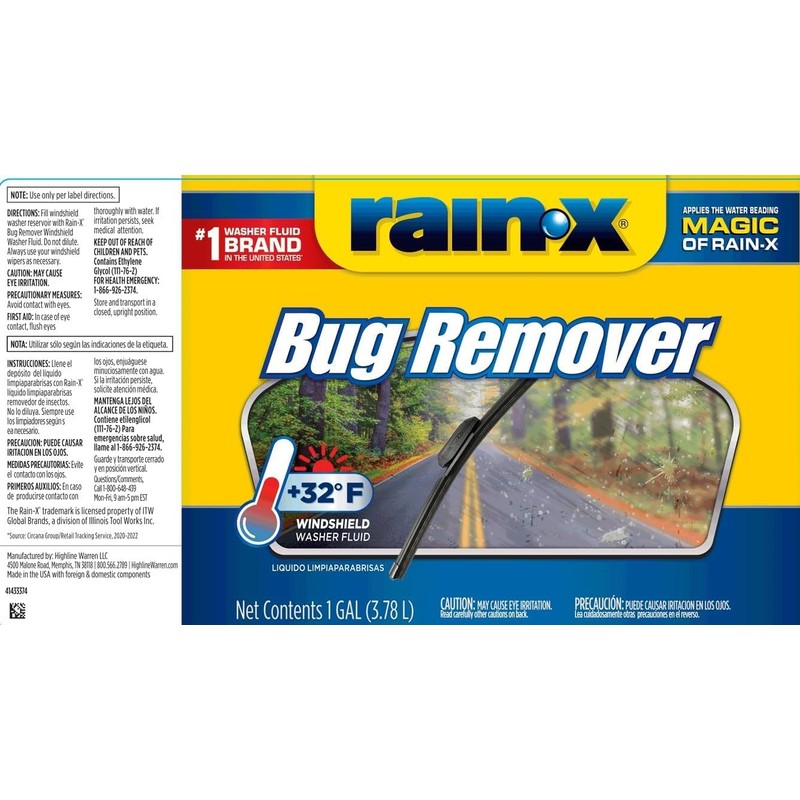 RainX RX68806 Rain-X Bug Remover etxWuf, 2Pack