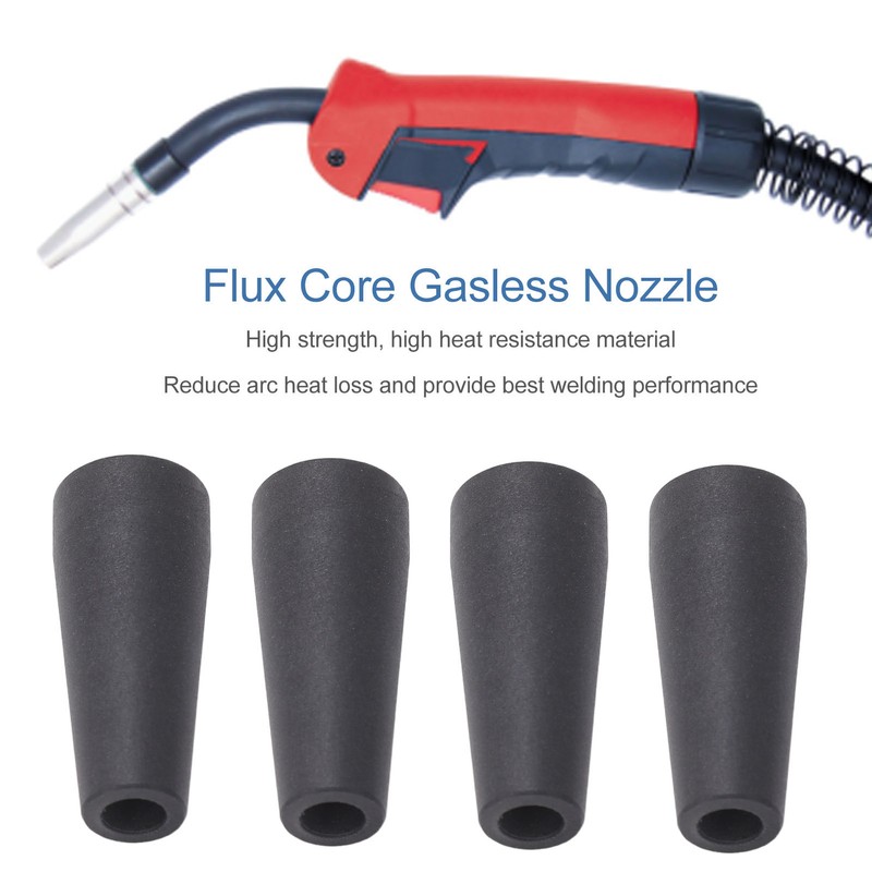 4PCS Flux Core Gasless Nozzle KP1939‑1 Flame Retardant PTFE Electric