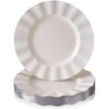 Silver Spoons Veil Ivory Plastic Salad Plates - (Pack of