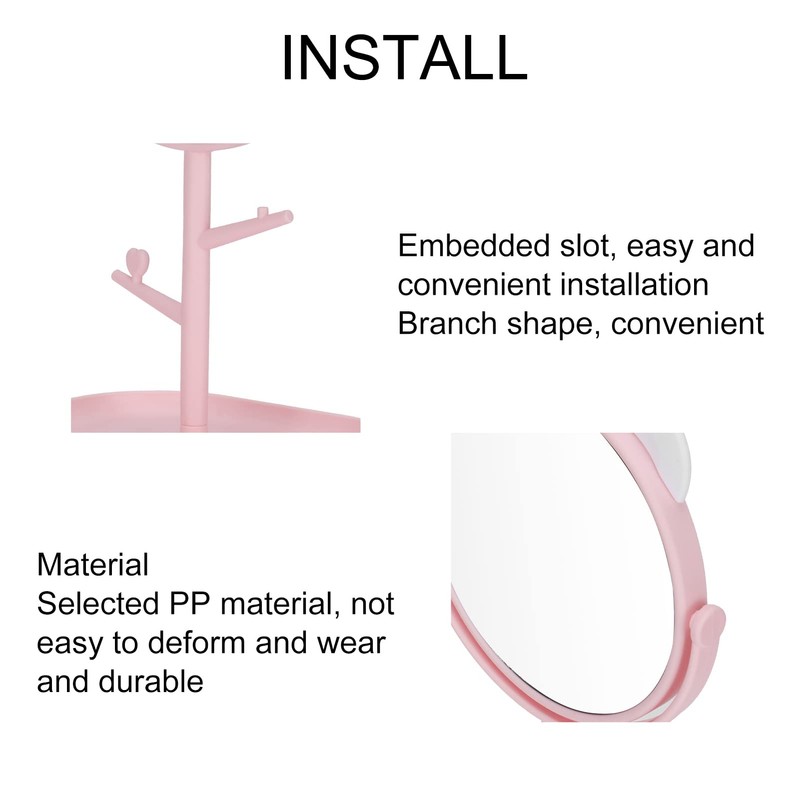 Espejo de Maquillaje, Espejo Cosmético Flexible Conveniente Lindo Pequeño con