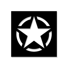 Painting Stencil Sticker Allied Star Stencil Stencil WW2 25 x 25 cm #A5584