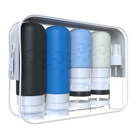 Zafit 18 Pack travel Bottles for Toiletries, TSA Approved Silicone Travel Containers Leak Proof Refillable Travel Accessories for Shampoo Conditioner Lotion Body Wash(Multicolored J)