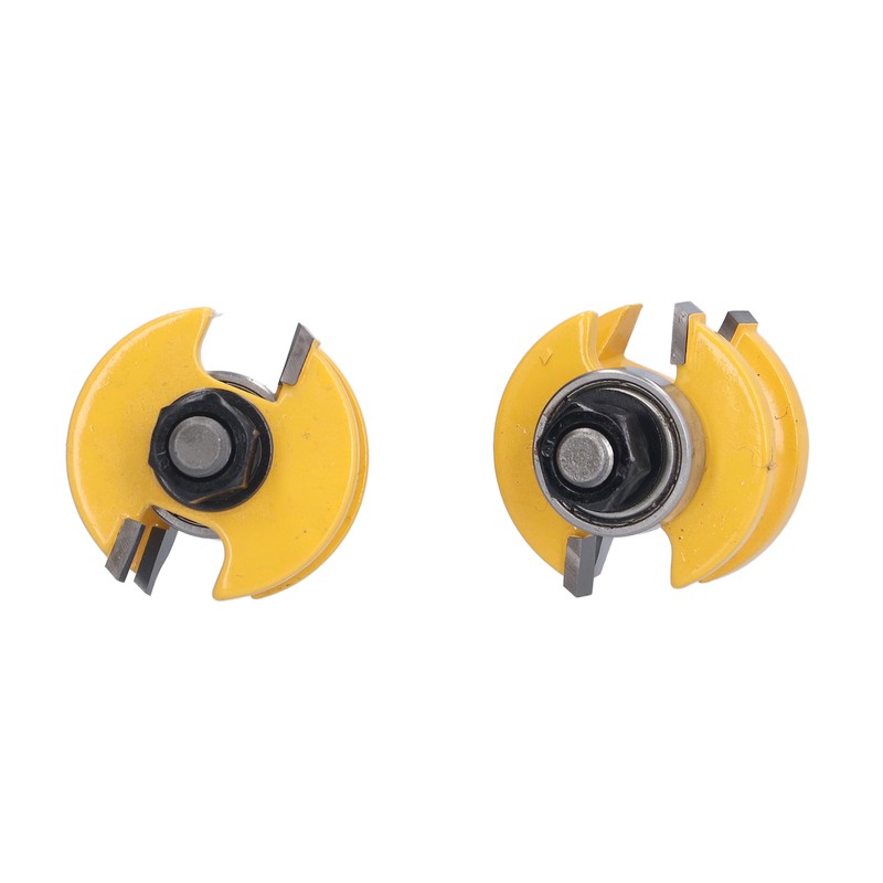 2Pcs 1/2in Shank Router Bit Woodworking Cabinet Door Carbon Steel