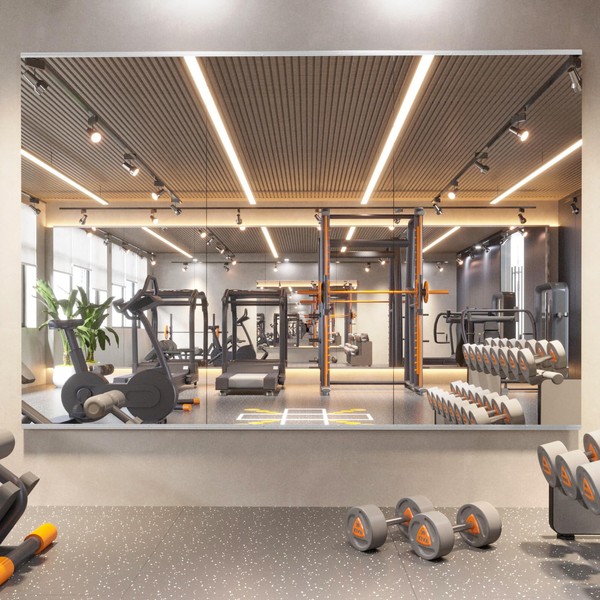 pertetey Home Gym Mirror, 56X16 Inch-3PCS Frameless Large Full Length