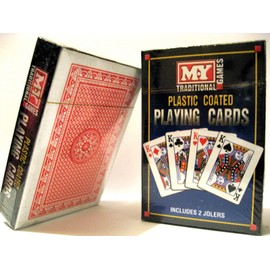 M.Y Traditional Games - Plastic Coated Playing Cards - Includes 2 Jokers - Pocket Money Toys