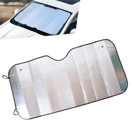 1 PC Car Front Windshield Sunshade, Foldable Sun Cover, Car Bubble Cover, Cars Sunshield Accessories, Universal for Most Cars (Silver #51.18" x 23.62")