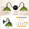 sunkryster Black Bathroom Vanity Light, 2-Light Vanity Light with Floral