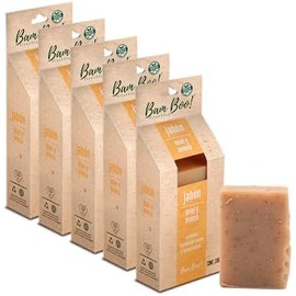 5 Pack Jabón Artesanal Natural Miel y Avena 100 G Bam Boo