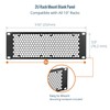 Tecmojo Vented 2U Blank Rack Mount Panel, Steel Patch Panel