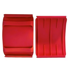 NHQZ 2 Stück Ofenhandschuhe Silikon,Multifunktionaler, Rutschfester, Wärmeisolierender Silikonclip,Dicke Handschuhe Anti-Rutsch Hitzebeständige Backhandschuhe für Küche Kochen Mikrowelle (Rot)