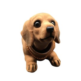 PROROK Resin Car Ornaments Nodding Dog, Bobble Head Beagle, Bulldog, Husky, Dachshund, Dashboard Handicraft Ornaments Cartoon car Dolls, Desktop Office Decoration Gifts (Dachshund)