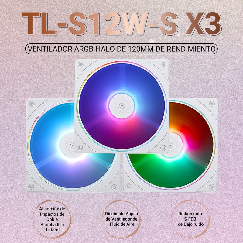 Thermalright TL-S12W-S X3 Ventilador de la Caja del CPU Con