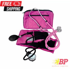 Dixie EMS Blood Pressure and Sprague Stethoscope Kit - Pink