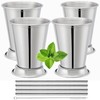 Mint Julep Cups Set of 4 with Straws - Polished