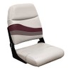 Wise BM1147-989 Premier Series Pontoon Folding Fishing Seat, Platinum/Wineberry/Manatee