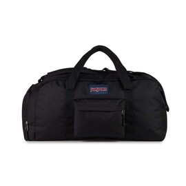 JanSport Weekender Medium Duffel - Travel or Gym Bag, Durable Weekender with Front Utility Pocket & Side Grab Handles - Black