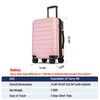 KYME Pink Hardside Expandable Carry On Luggage 22x14x9 Airline Approved