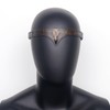 L'VOW - Diadema de piel vikingo, medieval, ajustable, para disfraz