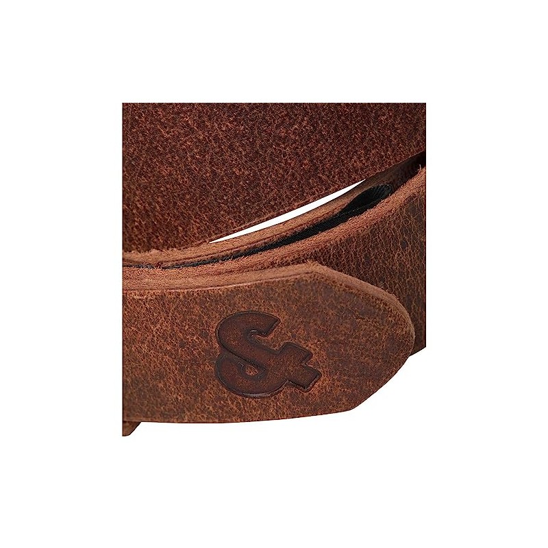 JACK & JONES Jacian Men's Leather Belt, Cognac