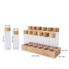 Coffee Bean Storage Tube Glass Coffee Bean Cellar with Wooden