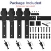 SMARTSTANDARD 5 Feet Bypass Sliding Barn Door Hardware Kit -