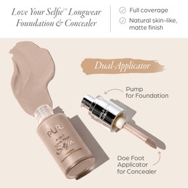 ‎Pür 4 in 1 Love Your Selfie Longwear Foundation & Concealer - LP6 Medium to Full Coverage Vegan Friendly Make Up Shades - 30ml