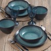 Pfaltzgraff 5267773 Maddox 12-Piece Dinnerware Set, teal