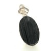 Natural Black Tourmaline, Herkimer Diamond 925 Solid Sterling Silver Pendant