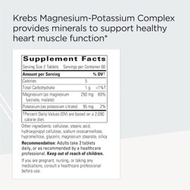 Integrative Therapeutics Krebs Magnesium-Potassium Complex - Healthy Heart Muscle Function Support* - with Magnesium Citrate, Potassium Citrate, and Malate - Gluten Free - Dairy Free - 120 Tablets