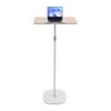 Fichiouy Height Adjustable Side Table Standing Desk on Wheels, Laptop
