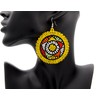 BillionHers Beaded Circle Earrings - Handmade Dangle African Earrings for