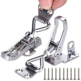 Marinebaby 2PCS Toggle Latch Clamp Stainless Steel Cabinet Hinge Lockable clamp,Boat Anti Rattle Latch