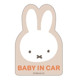 Miffy LIC-MF0178 BABY Miffy Face Magnetic Car Sign, Character, Car Sign, Magnet, Miffy Goods, Car Goods, Car Goods