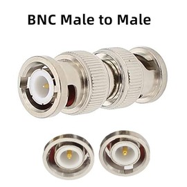 3 Pack BNC Connector, BNC Male to BNC Female/BNC Female to Female/BNC Male to Male RF Coax Coaxial Connector for CCTV Video Security Camera Straight Connector Video