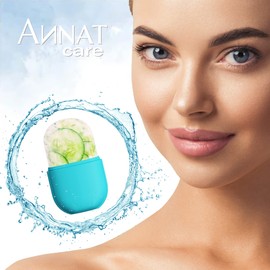 ANNAT CARE - Ice Roller for Face – Effectively Rejuvenates Your Skin – Face Roller to Treat Puffiness, Soothes Irritation, Minimize Pores, and Tighten Skin –Reusable Silicone Face Massager (Blue)