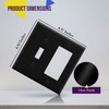 ENERLITES Combination Toggle Light Switch/Decorator Light Switch Plate, Double Switch