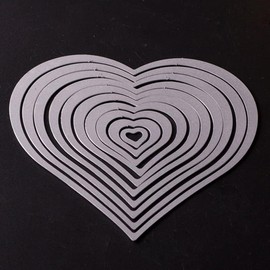 10pcs Love Heart Cutting Dies for DIY Scrapbooking Cutting Dies, Embossing, Photos, Crafts, Decorative Paper Cards, Die-Cutting for Card Making Templated+Cute Brooch Pin for Home and Kitchen
