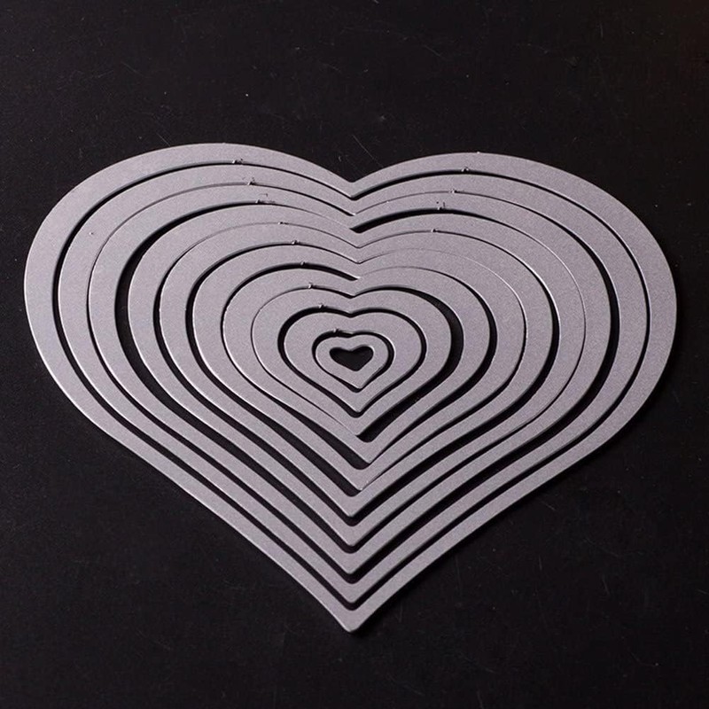 10pcs Love Heart Cutting Dies for DIY Scrapbooking Cutting Dies,