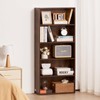 VEVOR 5 Tiers Narrow Bookshelf, 53 in Wooden Open Bookcase