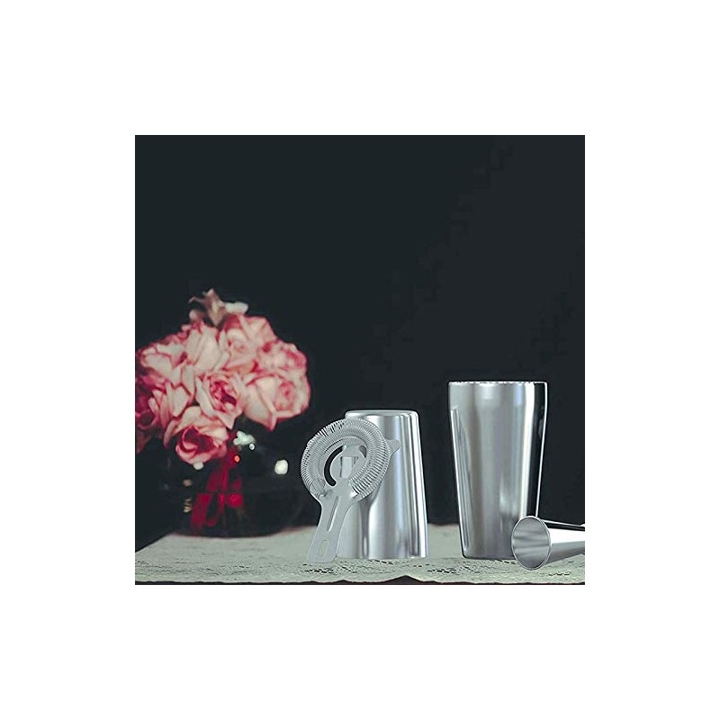 Pylorixz Cocktail Shaker Set: Professional Boston Shaker, Cocktail Strainer and