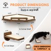 INICIO Cat Wall Shelves - Modern and Durable 3 Step