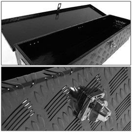 Auto Dynasty 49 x 13 x 10 Inches Aluminum Pickup Truck Bed Trailer Key Lock Storage Tool Box (Black)