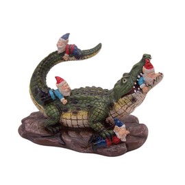 Wowser Gator Gnome: Whimsical Garden Figurine - Unique Home & Outdoor Decor