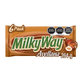 MIKY Milky Way Avellana 6 Pack 44g por Unidad, 288g