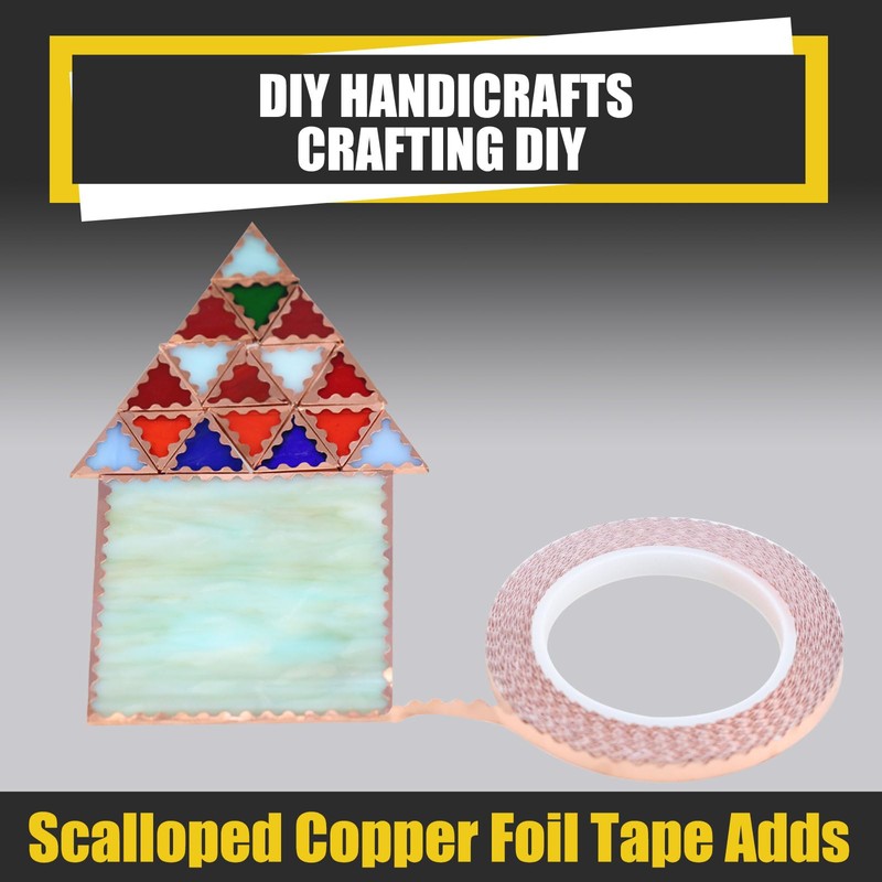 Poeeytnek® Professional Scalloped Copper Tape - 7/32" & 5/16 Asymmetric