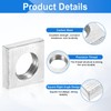 sourcing map 10Pcs M5x8mmx2mm Square Nuts, Carbon Steel Zinc Plated