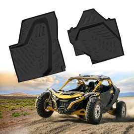 CUSAUTV Floor Mats for Maverick R, TPE Front Row Floor Liners Compatible with Can Am Maverick R X RS 2024+ Accessories All Weather Protection Anti-Slip Slush Mats (2PCS)